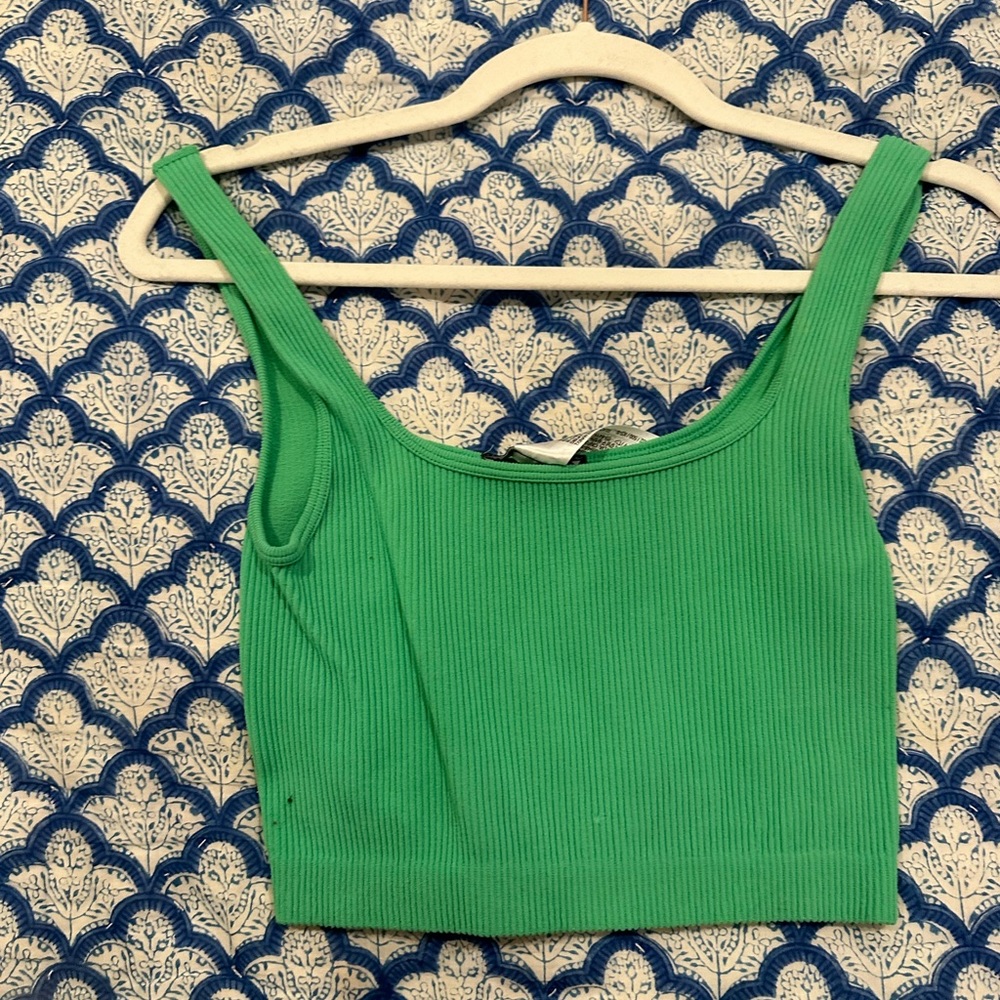 zara green tank top